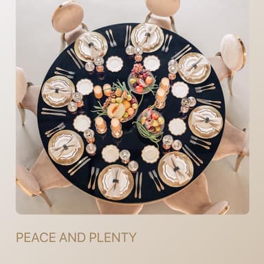 PEACE AND PLENTY package  — for 8 guests