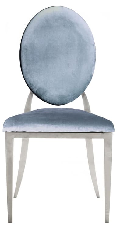 DUPONT chair blue grey with silver