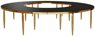 GABLE gold and black wave table — 4 sections