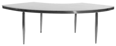 NEW! GABLE silver and white velvet wave table — 1 section
