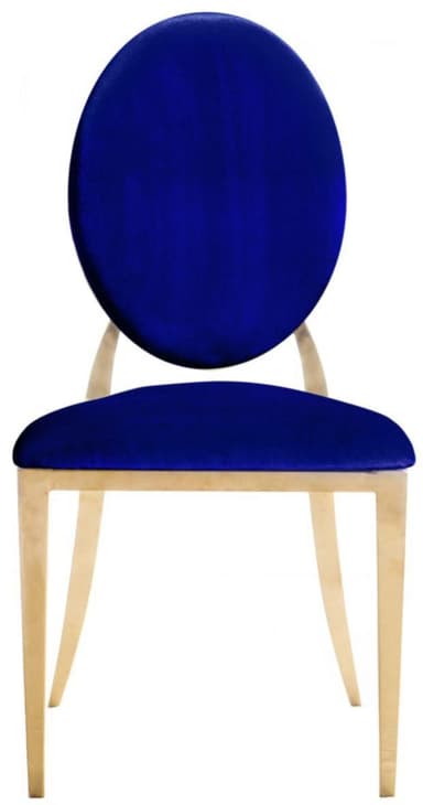 DUPONT chair royal blue with gold