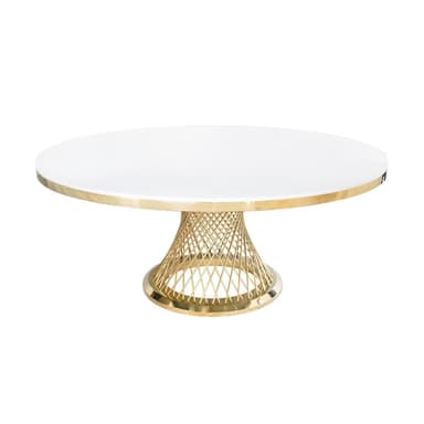 HEROLD gold table with white top