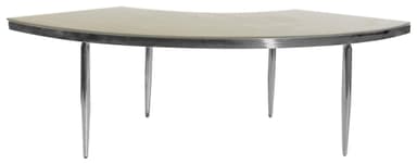 NEW! GABLE silver and beige velvet wave table — 1 section