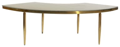 NEW! GABLE gold and beige velvet wave table — 1 section