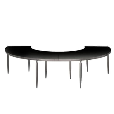 GABLE silver and black wave table — 2 section