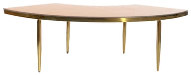 NEW! GABLE gold and nude velvet wave table — 1 section