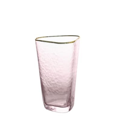 NEW! EVANS pink highball with gold rim