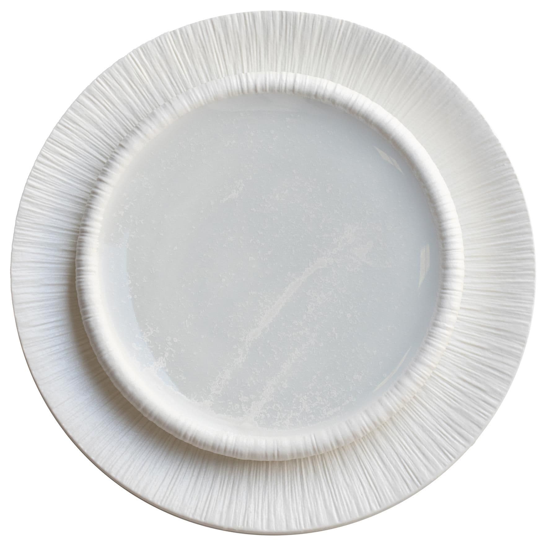 NEW! MOFFO frosted white plate, set of 2 with dining plate