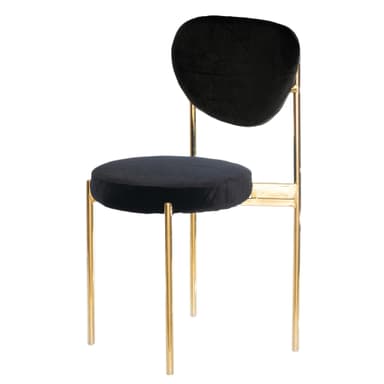 TEMPO chair gold with BLACK seat and back