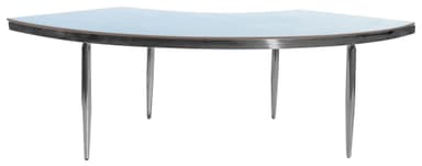 NEW! GABLE silver and blue velvet wave table — 1 section