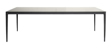 KREMER black rectangular table with black glass
