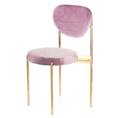 TEMPO chair gold with PINK seat and back