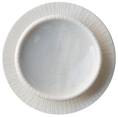NEW! MOFFO frosted white plate, set of 2 with appetizer bowl
