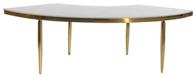 NEW! GABLE gold and white velvet wave table — 1 section