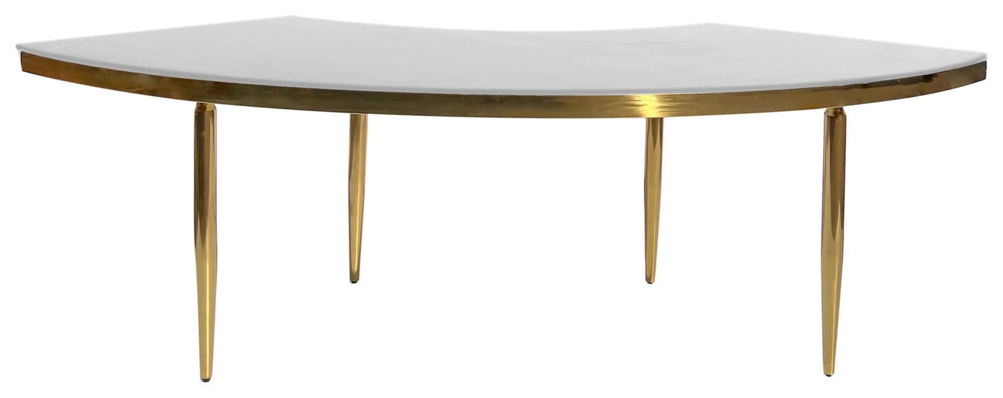 NEW! GABLE gold and white velvet wave table — 1 section