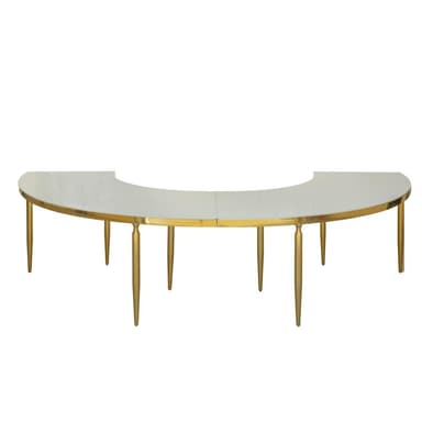 GABLE gold and white wave table — 2 section