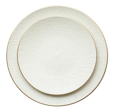 BRUKS white plate, set of 2