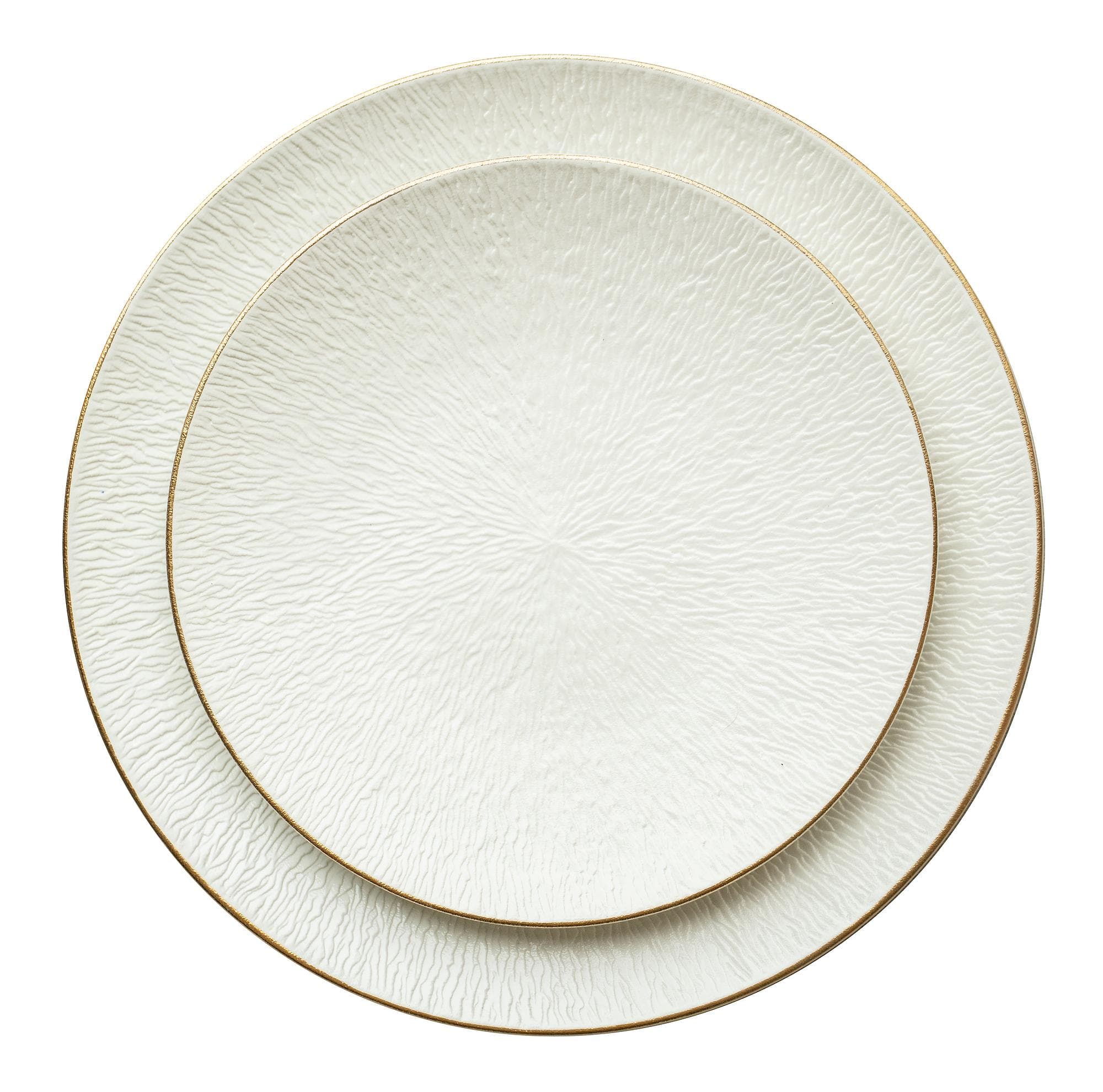 BRUKS white plate, set of 2