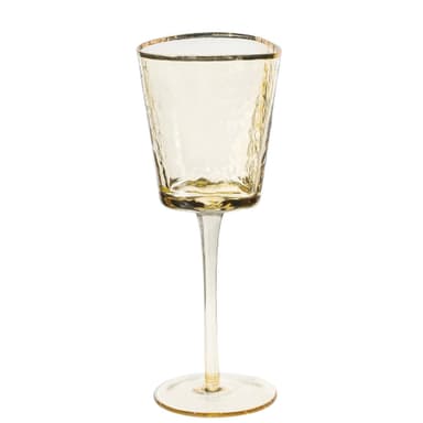 NEW! EVANS amber glass with gold rim