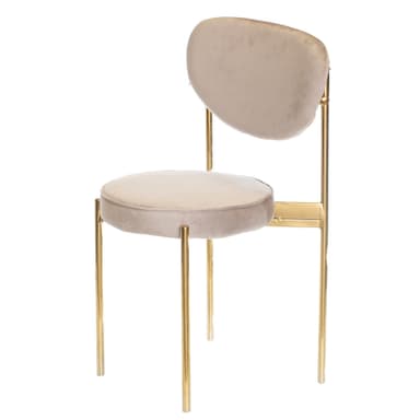 TEMPO chair gold with BEIGE seat and back