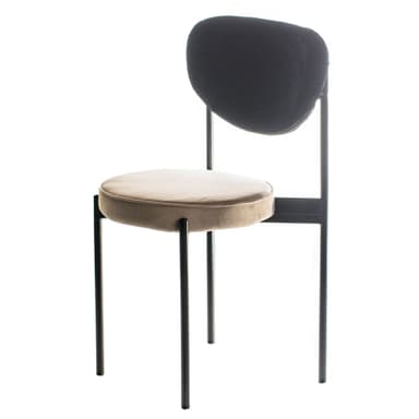 TEMPO chair black with BEIGE seat and BLACK back