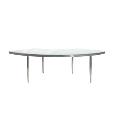 GABLE silver and white wave table — 1 section