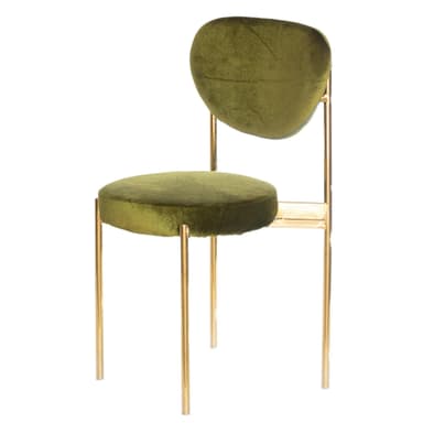 TEMPO chair gold with GREEN seat and back