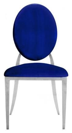 DUPONT chair royal blue with silver