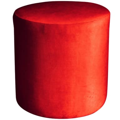 NORMAN ice red pouf medium