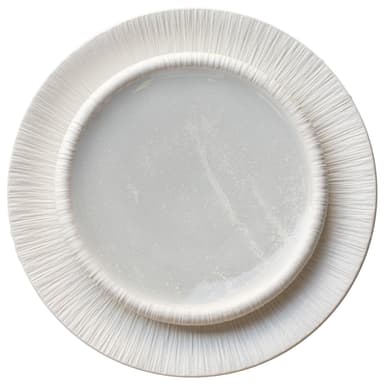 NEW!MOFFO frosted white plate, set of 2 with appetizer plate