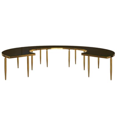 GABLE gold and black wave table — 3 sections