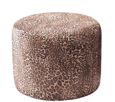 NORMAN leopard pouf small