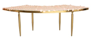 NEW! GABLE-KIPNIS gold and nude wave table — 1 section #813
