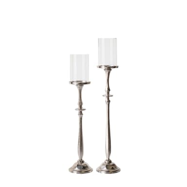 VESTRIS silver candleholder, set of 2