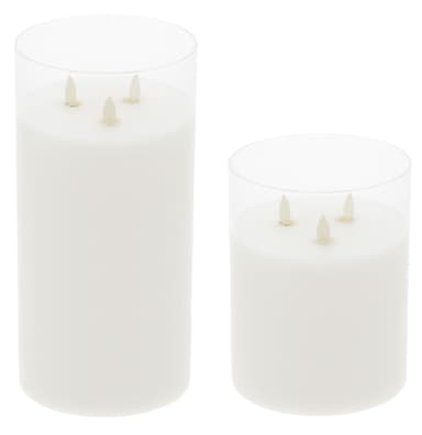 ODA led candle triple flame, set of 2