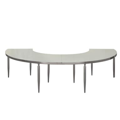 GABLE silver and white wave table — 2 section