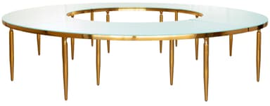 GABLE gold and white wave table — 4 sections