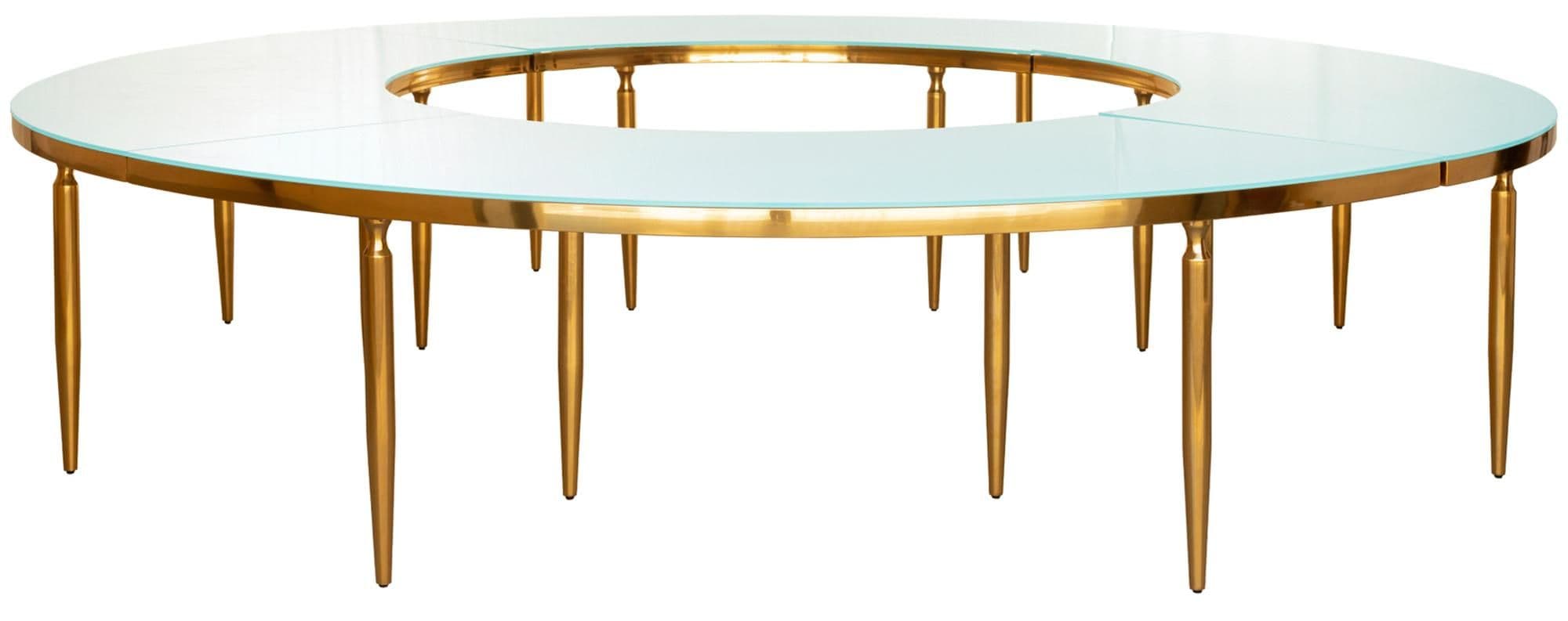 GABLE gold and white wave table — 4 sections