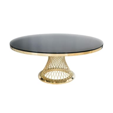 HEROLD gold table with black top