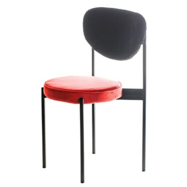 TEMPO chair black with RED seat and BLACK back
