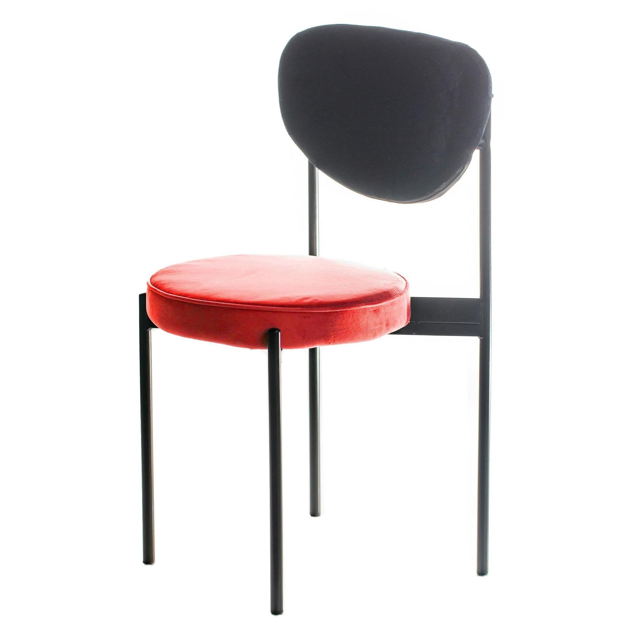 TEMPO chair black with RED seat and BLACK back