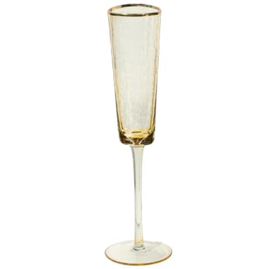 NEW! EVANS flute amber glass with gold rim
