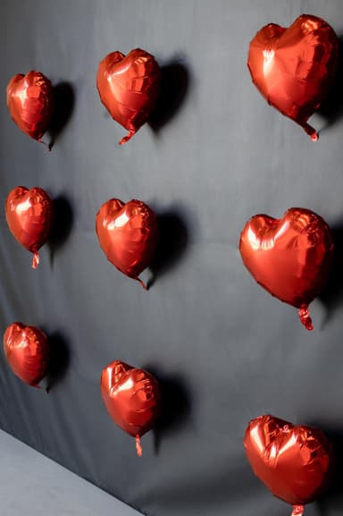 Black wall with hearts