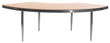 NEW! GABLE silver and peach velvet wave table — 1 section