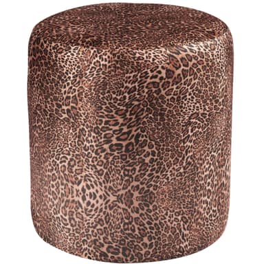 NORMAN leopard pouf medium