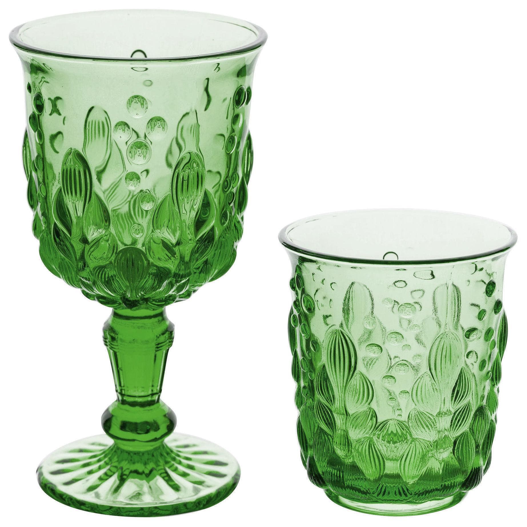 TILL green glass, set of 2