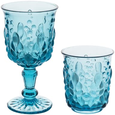 TILL blue glass, set of 2