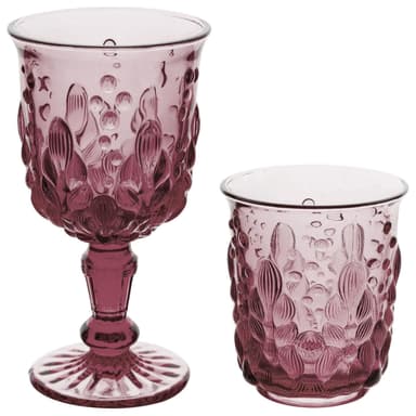 TILL pink glass, set of 2