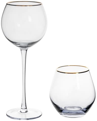 ALONSO clear glass, set of 2