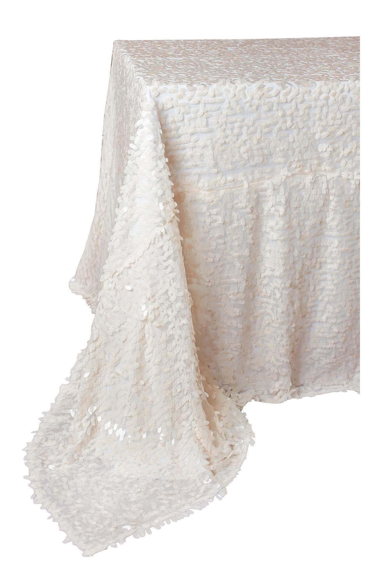 NOTE ivory rectangular sequined tablecloth